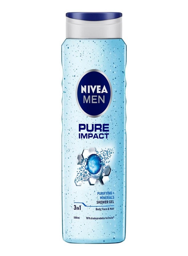 Nivea Pure Impact Shower Gel, 500ml - Image 1