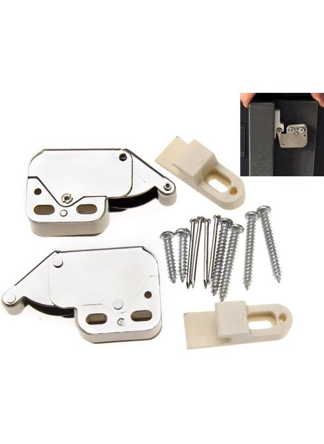 yongsheng - 2pcs Push To Open Touch Release Lock Spring Loaded Mini Tip Latch Cupboard Door（Small size - Hook lock） - Image 1
