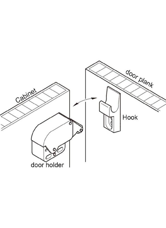 yongsheng - 2pcs Push To Open Touch Release Lock Spring Loaded Mini Tip Latch Cupboard Door（Small size - Hook lock） - Image 1