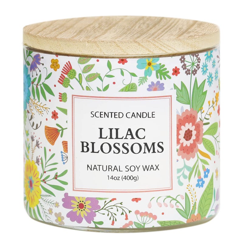 KORMMCO Spring Candle,Easter Scented Candles, Floral Scented Candle, Blossoms Gardenia Scented Candle,Large 3 Wicks, 14 oz - Image 1