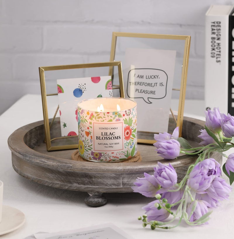 KORMMCO Spring Candle,Easter Scented Candles, Floral Scented Candle, Blossoms Gardenia Scented Candle,Large 3 Wicks, 14 oz - Image 2