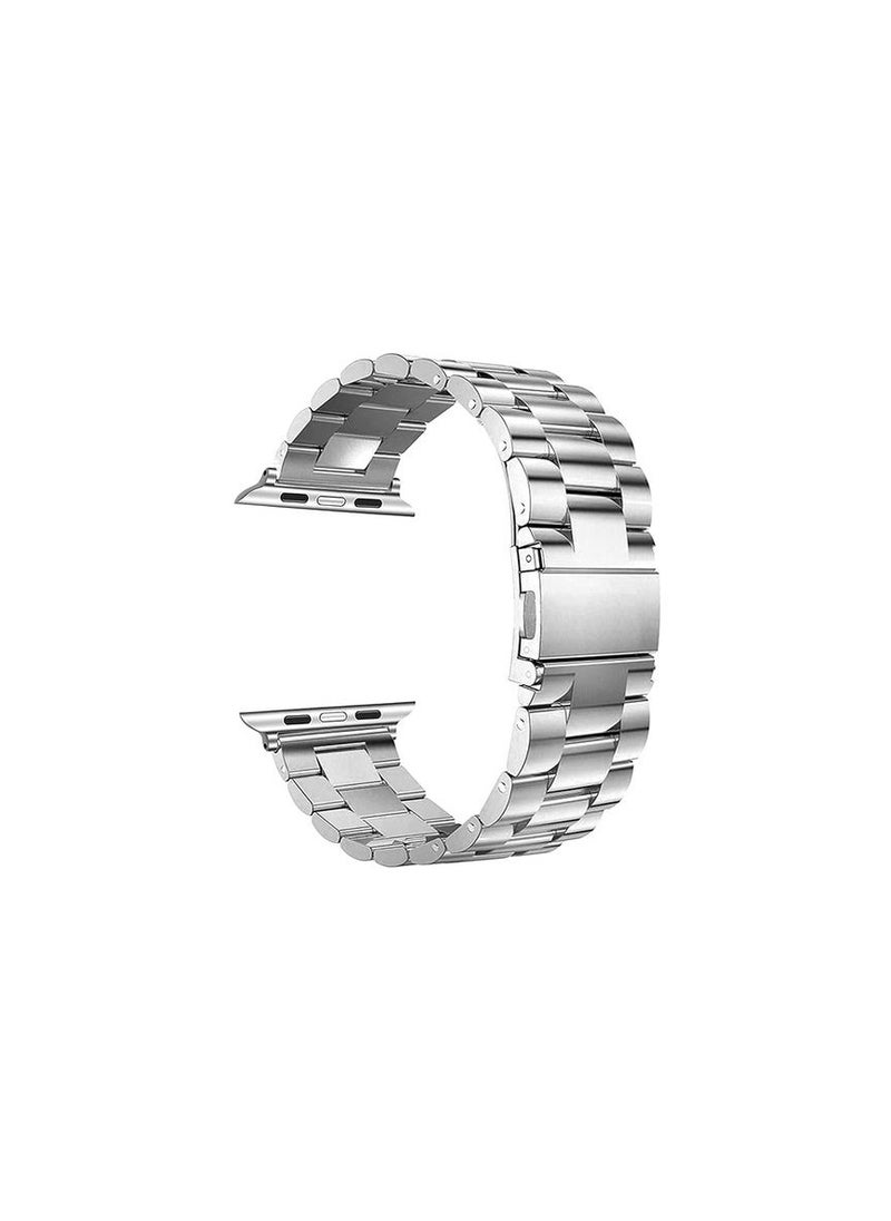 Generic - Stainless Steel Watch Band For Apple Watch Series 9 - 45mm - Silver - Image 1