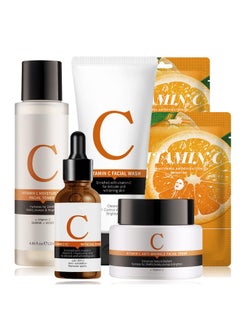 Vitamin C Skin Care Sets 6Pcs Skin Care Products Set Skin Care Gift Set For Women Girls Hydrating Skincare Routine Set Face Care Kit Includes Cleanser Mask Face Serum Toner Cream - pzsku/ZDFF4B8DEE683FF5A95B1Z/45/_/1719246870/46a1a3db-19d9-4cf1-af58-93e8122df7f2