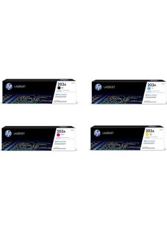 HP Toner Pack of 4 HP 203A Original LaserJet Toner Cartridge Black, Cyan, Yellow & Magenta  - Image 3