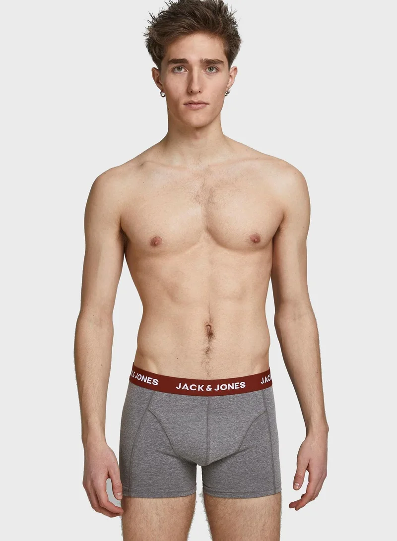 JACK & JONES 5 Pack Logo Band Assorted Trunks