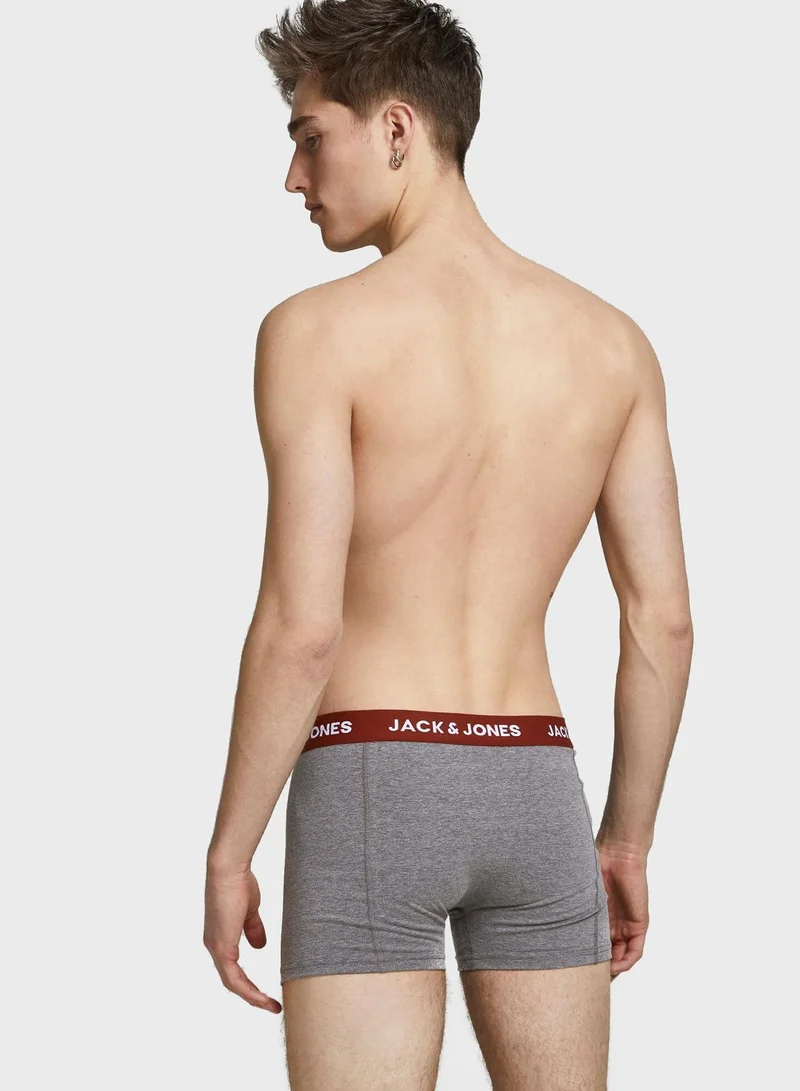 JACK & JONES 5 Pack Logo Band Assorted Trunks