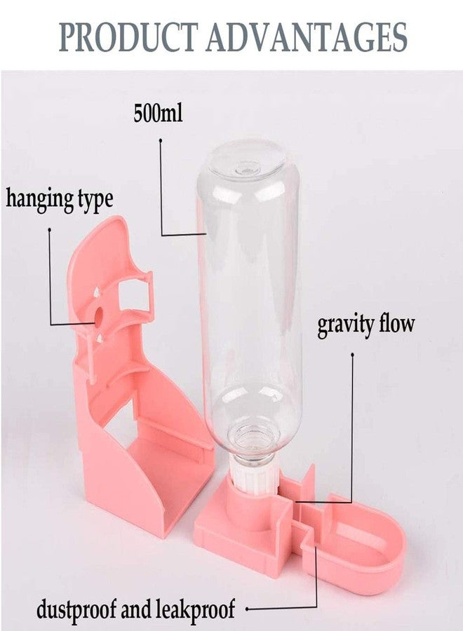 kathson Rabbit Water Bottle, 17oz Hanging Water Fountain Automatic Dispenser No Leak WaterFeeder for Bunny Chinchilla Guinea Pig Hedgehog Ferret - Image 3