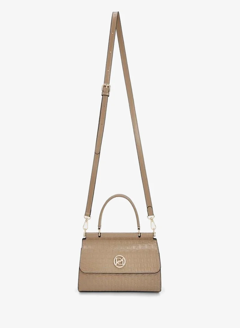Paprika Embossed Monogram Satchel Bag
