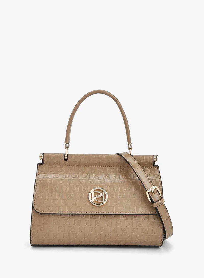 Paprika Embossed Monogram Satchel Bag