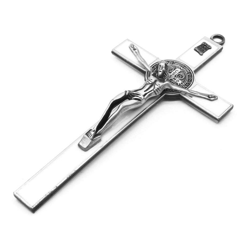 Antique Wall Crucifix Stand With Church Pedants And Relics Home Decor - Image 2