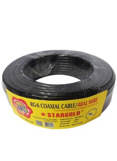 Stargold RG6 Coaxial Cable 48AL Wire 30Y Impedance 75 ohms Coverage Area 48 Percentage High Quality Signal Cable  - Image 1