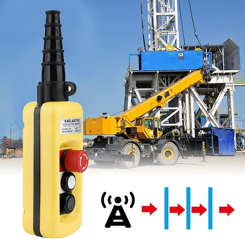 DEWIN Crane Lift Control, Lift Switch Control Suspension Control with Push Button Switch Chain Crane Lift with Emergency Stop - Image 3