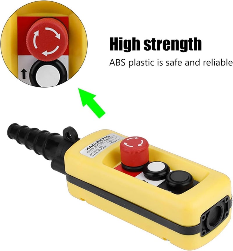 DEWIN Crane Lift Control, Lift Switch Control Suspension Control with Push Button Switch Chain Crane Lift with Emergency Stop - Image 4