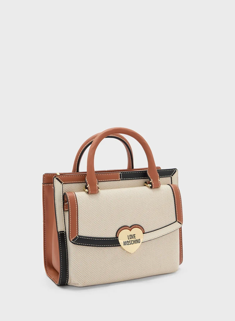 Love Moschino NATURAL CANVAS-MULTICOLOUR PU NATURAL CANVAS-MULTI