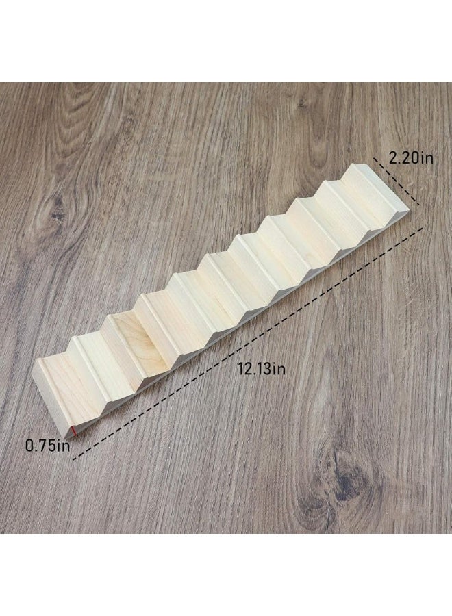 AUEAR, Miniature Stairs Wood Stair 1:12 Wooden Stringer Steps Model DIY Staircase Accessories Decor for Furniture Micro Landscape Decorations No-Handrail Model Role - Image 5