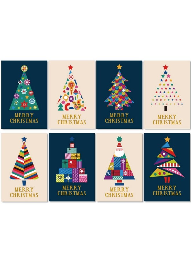 DERAYEE - 16 Pack Christmas Cards, 4X6 Inch Gold Foil Merry Christmas Cards With Envelopes & Stickers, Bulk Holiday Greeting And New Years Cards For Family And Friends - Image 1