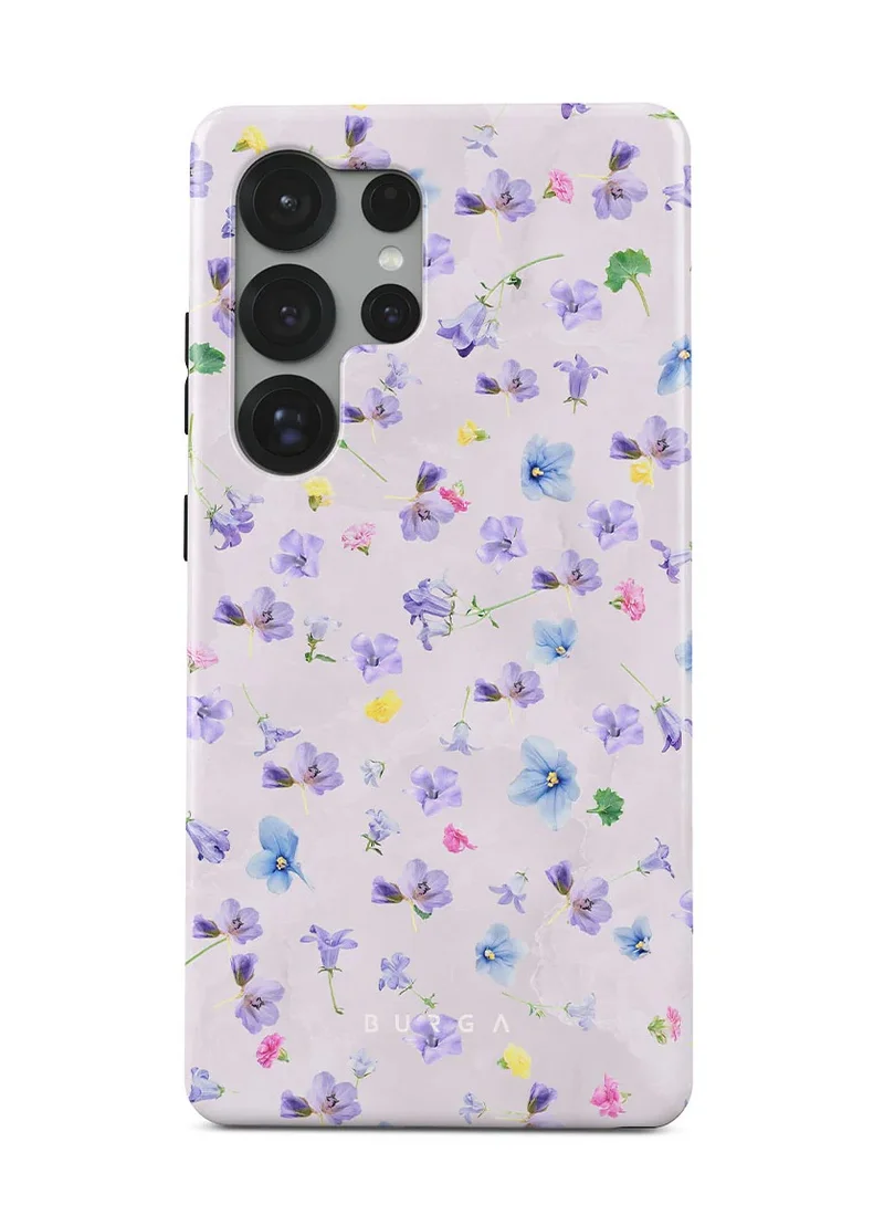 BURGA Samsung Galaxy S25 Ultra Mobile Phone Case Hybrid 2 Layer Hard Shell Silicone Protective Case, Scratch Resistant Shockproof Cover,Wildflower
