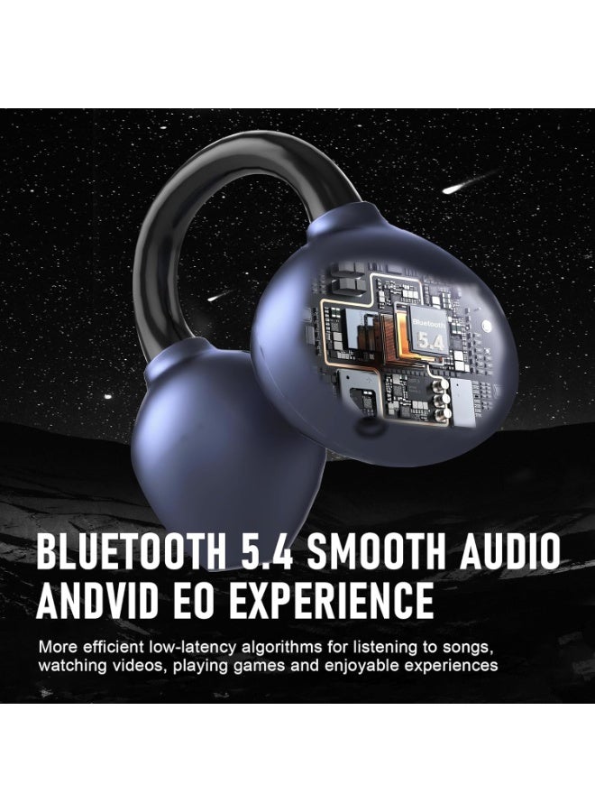 ZIPFORCE True Wireless Earbuds, Open-Ear Bluetooth 5.4 Headphones 4-Mics ENC Clear Call, Bluetooth Earbuds Touch Control, IPX6 Waterproof TWS, Light-Weight Earphones, Black - Image 4