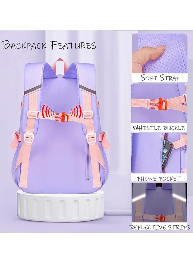 Girls Backpack Elementary School Bunny Backpack for girls Cute Kids Laptop Bag - Image 3