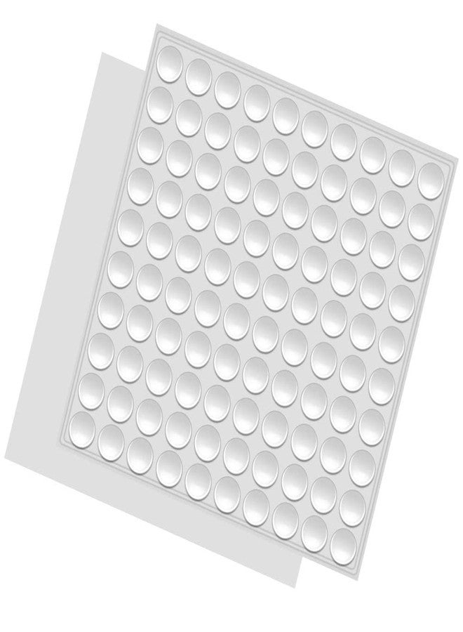 Abhsant Door Bumper Adhesive Silicone Circular Dots Cabinet Round Self Wall Safety Stoppers for Drawer Picture Frames, Cutting Boards, Laptops Transparent Color for Home Kitchen Office Pack 200 - Image 1
