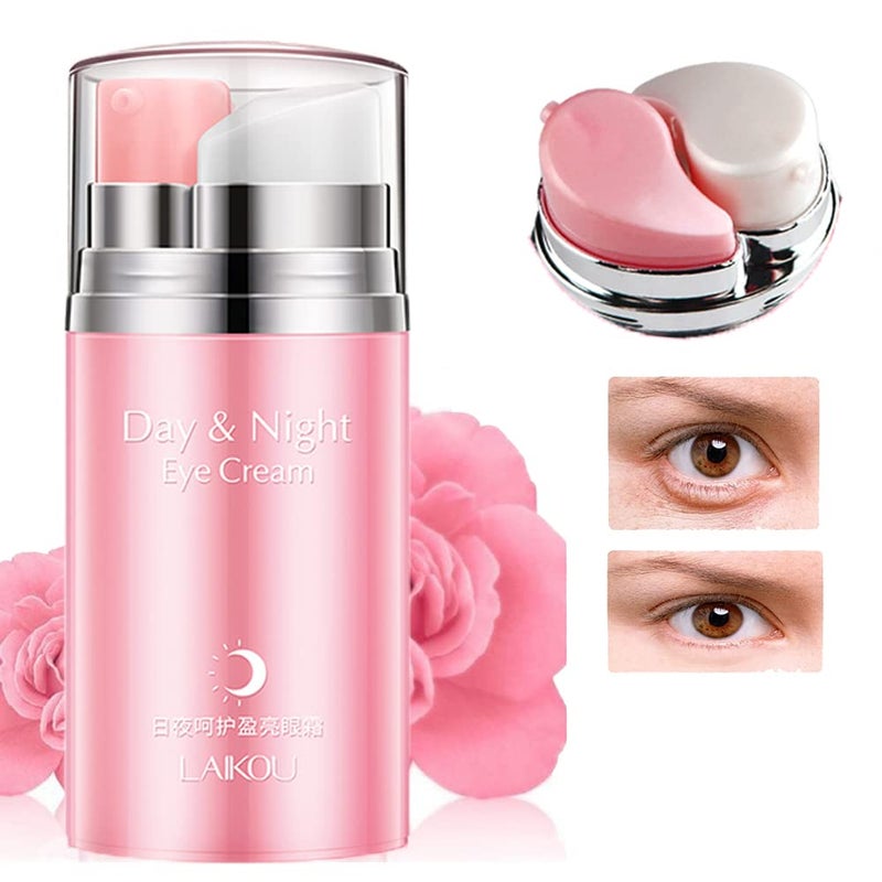Rose Essential Oil Day and Night Eye Cream Eye Cream for Dark Circles  Puffiness Moisturizing Hydrating Fade Fine Lines Eye Bags Removal Dark Circles Firming Eye Skin For Women Gift for Travel