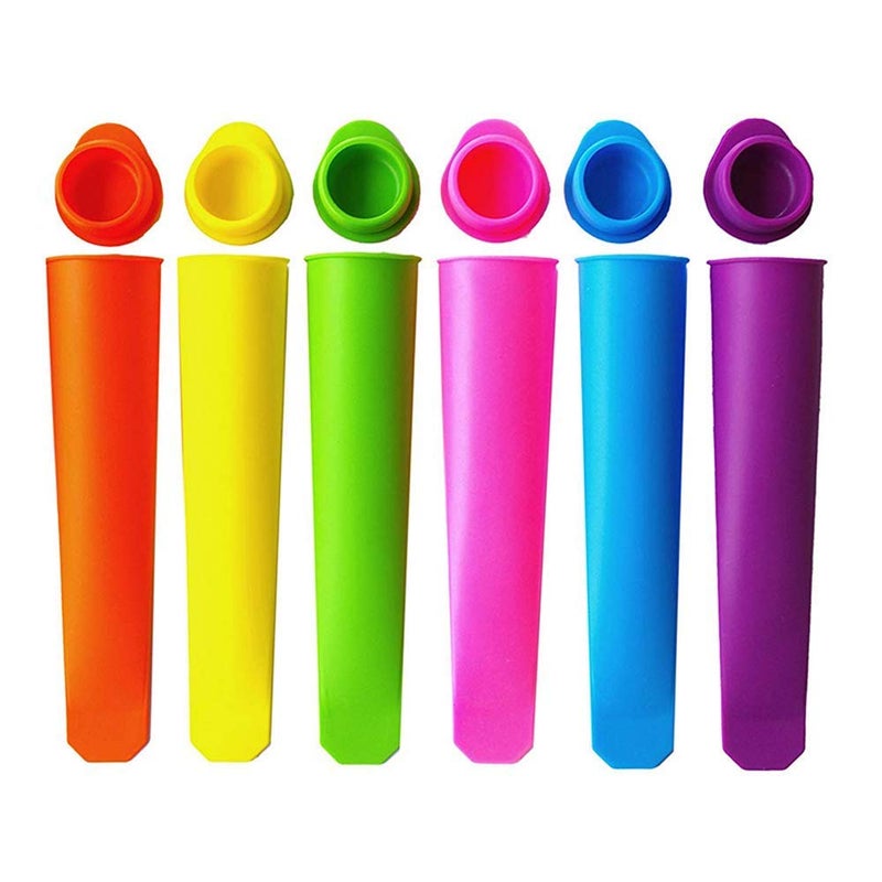 BEING CART Silicone Popsicle Molds ice Pop Mold Food Grade Freezer Tubes Make Healthy Food for Your Kids Set of 6 - Image 1