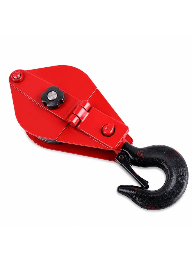 1 Ton Rope Pulley Block with Safety Hook – Heavy Duty Steel Lifting Pulley - Image 4