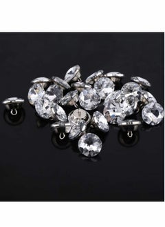Generic Crystal Buttons, 50 Pcs 20mm Buttons, for Sewing Buttons, Furniture for Dress, for Clothes Crafts Sofa Headboard decoration  - Image 4