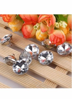 Generic Crystal Buttons, 50 Pcs 20mm Buttons, for Sewing Buttons, Furniture for Dress, for Clothes Crafts Sofa Headboard decoration  - Image 3
