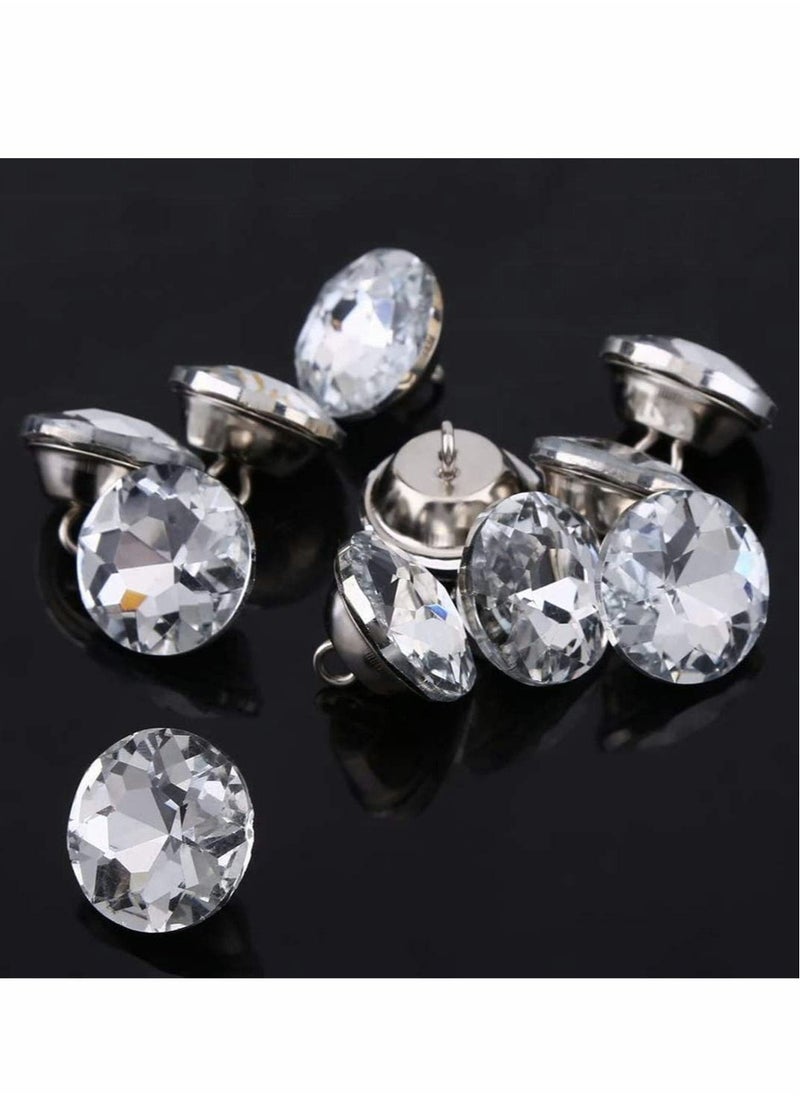 Generic Crystal Buttons, 50 Pcs 20mm Buttons, for Sewing Buttons, Furniture for Dress, for Clothes Crafts Sofa Headboard decoration  - Image 2