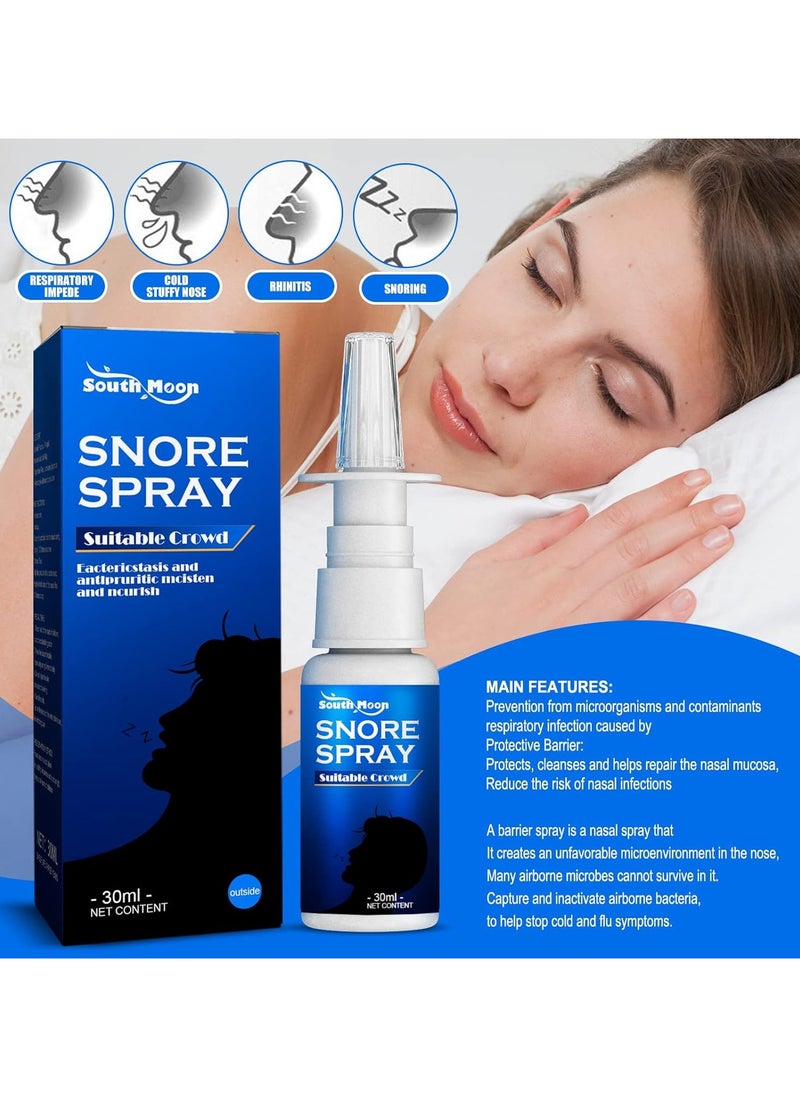 SOUTH MOON South Moon 30ml Snore Spray Herbal Ingredients Reduce Snoring Improve Nasal Congestion Relieve Rhinitis  - Image 3