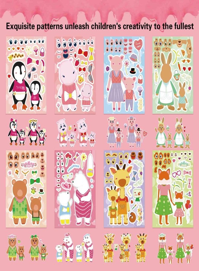 OTAITY 24 PCS Mother's Day Sticker for Kids Toddlers, Make a Face Stickers, Make Your Own Mother's Day Sticker, Polar Bear Penguin Giraffe Animals Stickers for Mother’s Day Party Favors - Image 3