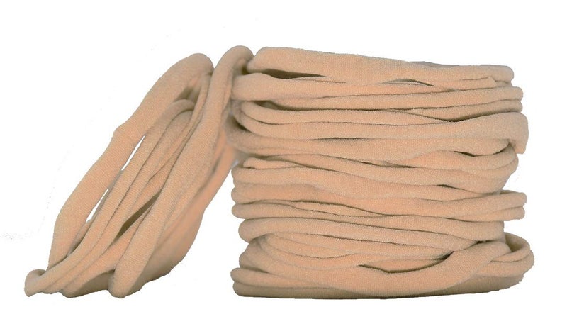 catin Super Soft Nude Nylon Headband For Newborn Baby Kids High Stretchy 20 Pcs For DIY Crafts