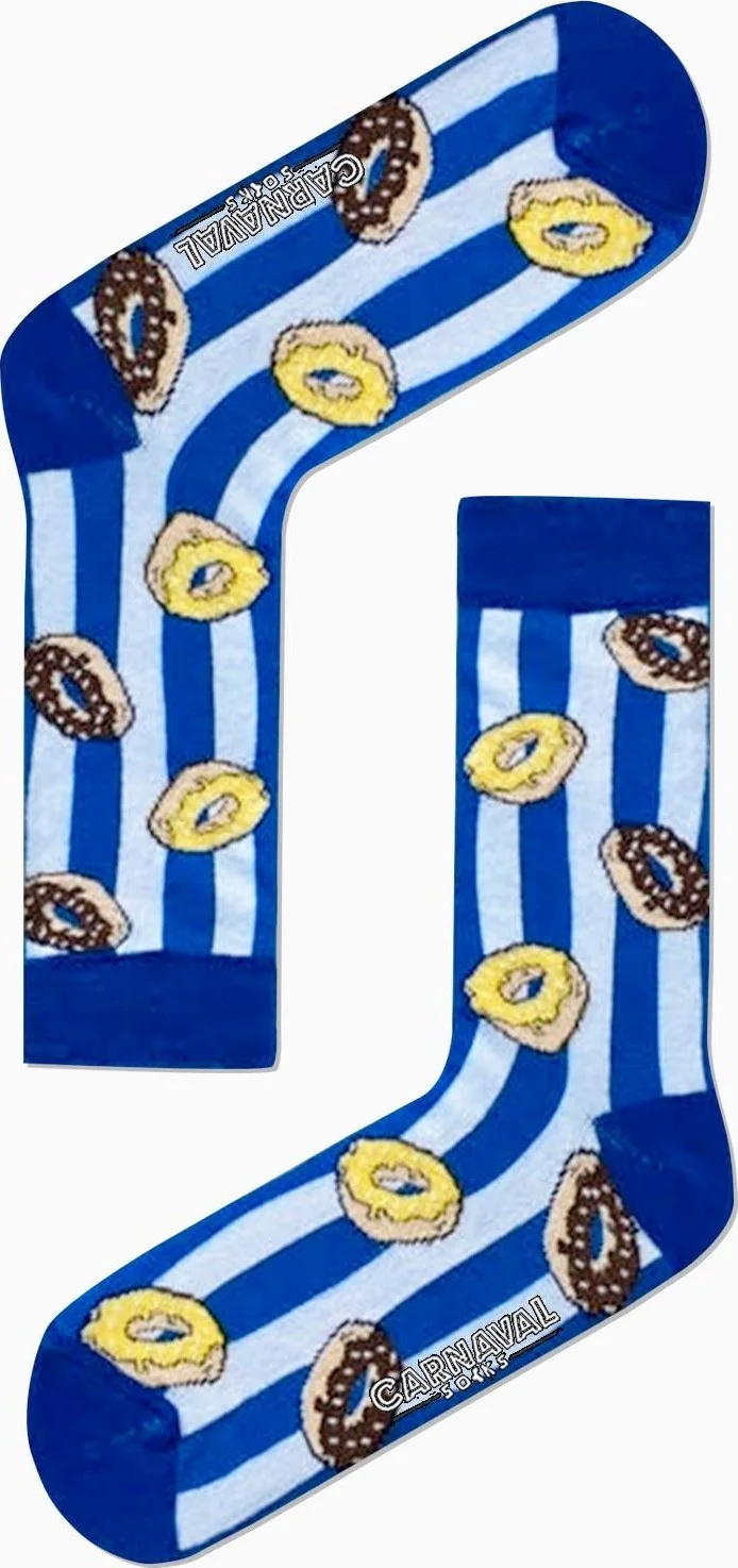 Carnaval Socks Circle Donut Patterned Colorful Socks