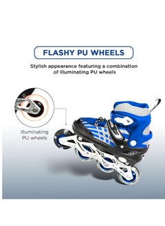 ENDLESS  EL1025 Inline Adjustable Skates Small Size 29 EUR (UK 11.5) - 33 EUR (UK 2) for 3 to 6 Years | Aluminium Chassis and 70 mm PU Wheels | Front Wheel Flash, ABEC 7 Bearings | In-Outdoor  - Image 5