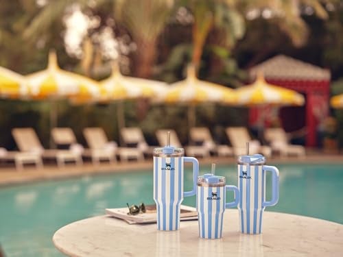 Stanley Stanley Quencher H2.0 Tumbler with Handle and Straw 40 oz | Flowstate 3-Position Lid | Cup Holder Compatible for Travel | Insulated Stainless Steel Cup | BPA-Free | Cornflower Cabana Gloss - Image 5