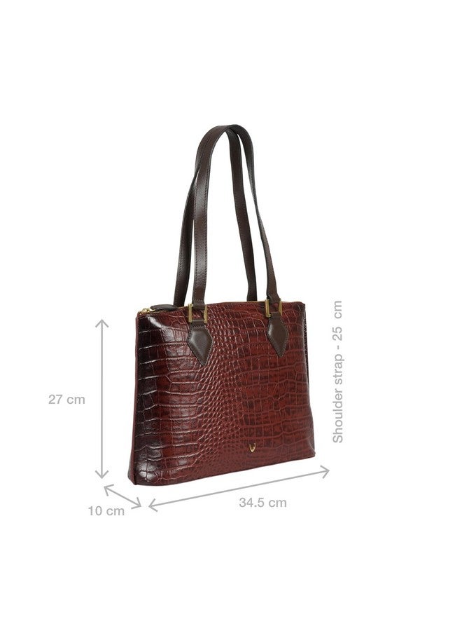 Hidesign Women Leather Tote Bag- Marsala - Image 2