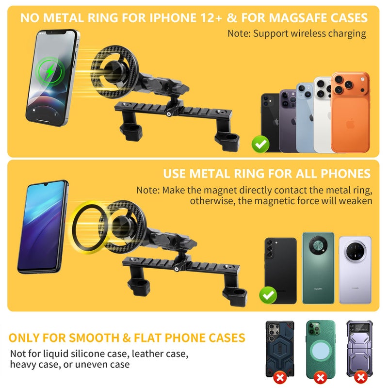 RERPRO Magnet Phone Mount Compatible with 2022-2026 Chevy Silverado/GMC Sierra 1500/2500/3500, for Magsafe Dash Cell Phone Holder for Chevrolet Silverado/GMC Sierra Accessories, 13.4" Touchscreen Only - Image 3