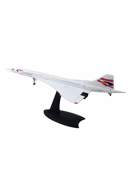 1:200 Simulation Aircraft Model Concorde Airplane Model with Display Stand for Collection Present for Birthday