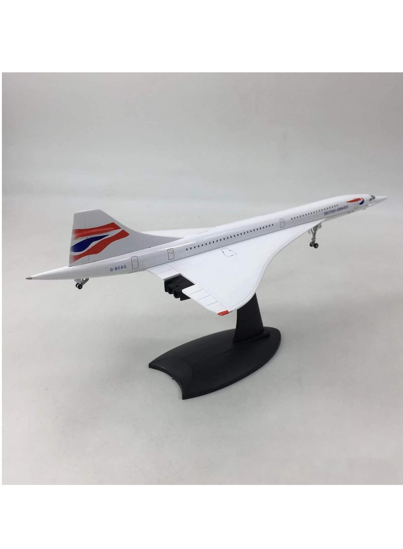 1:200 Simulation Aircraft Model Concorde Airplane Model with Display Stand for Collection Present for Birthday