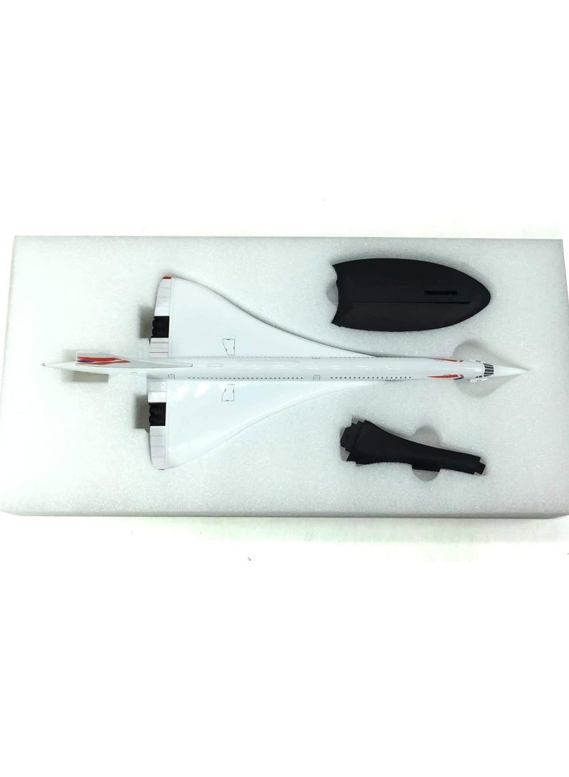 1:200 Simulation Aircraft Model Concorde Airplane Model with Display Stand for Collection Present for Birthday