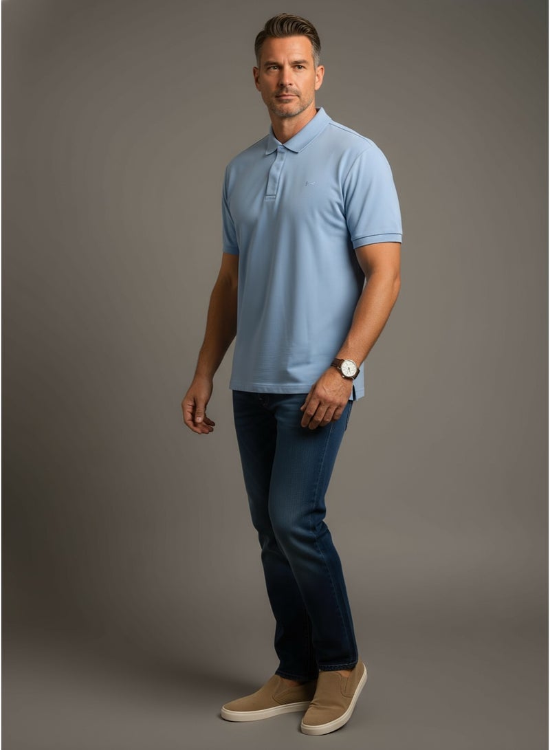 The Founder &Co. Men Polo Shirt Short Sleeve Blue Bell Premium Pique Cotton Comfort Classic Polo Old Money - Image 2