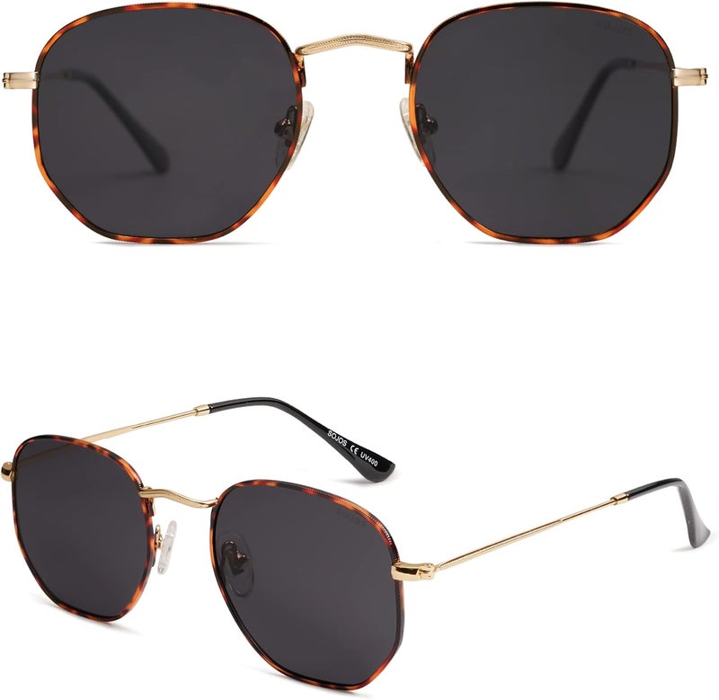 Sojos Square Polarized Sunglasses for Women Men Small Hexagonal Polygon Shades SJ1072 - Image 2