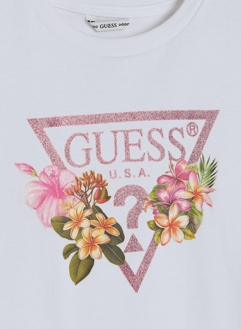 GUESS Youth Graphic Sleeveless Mini Dress - Image 3