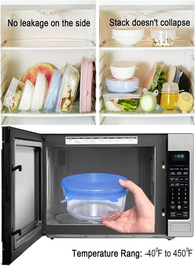 KASUMBI Microwave Safe Silicone Stretch Lids Reuseable Flexible Covers for Rectangle, Round, Square Bowls, Dishes, Plates, Cans, Jars, Glassware and Mugs (SET OF 6) - Image 3