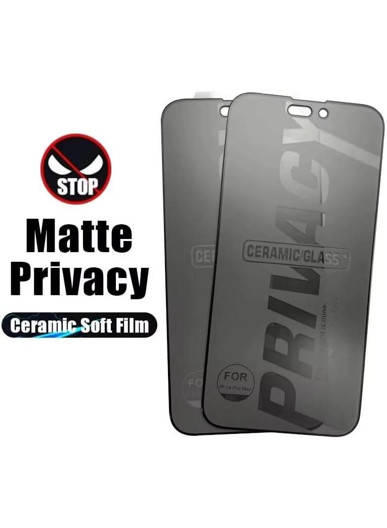 ميجوفاست واقي شاشة الخصوصية لجهاز iPhone 17 Pro Max، غشاء سيراميك غير لامع، مضاد للتجسس، لاصق كامل، واقي شاشة مرن غير قابل للكسر (لجهاز iPhone 17 Pro Max) - Image 4