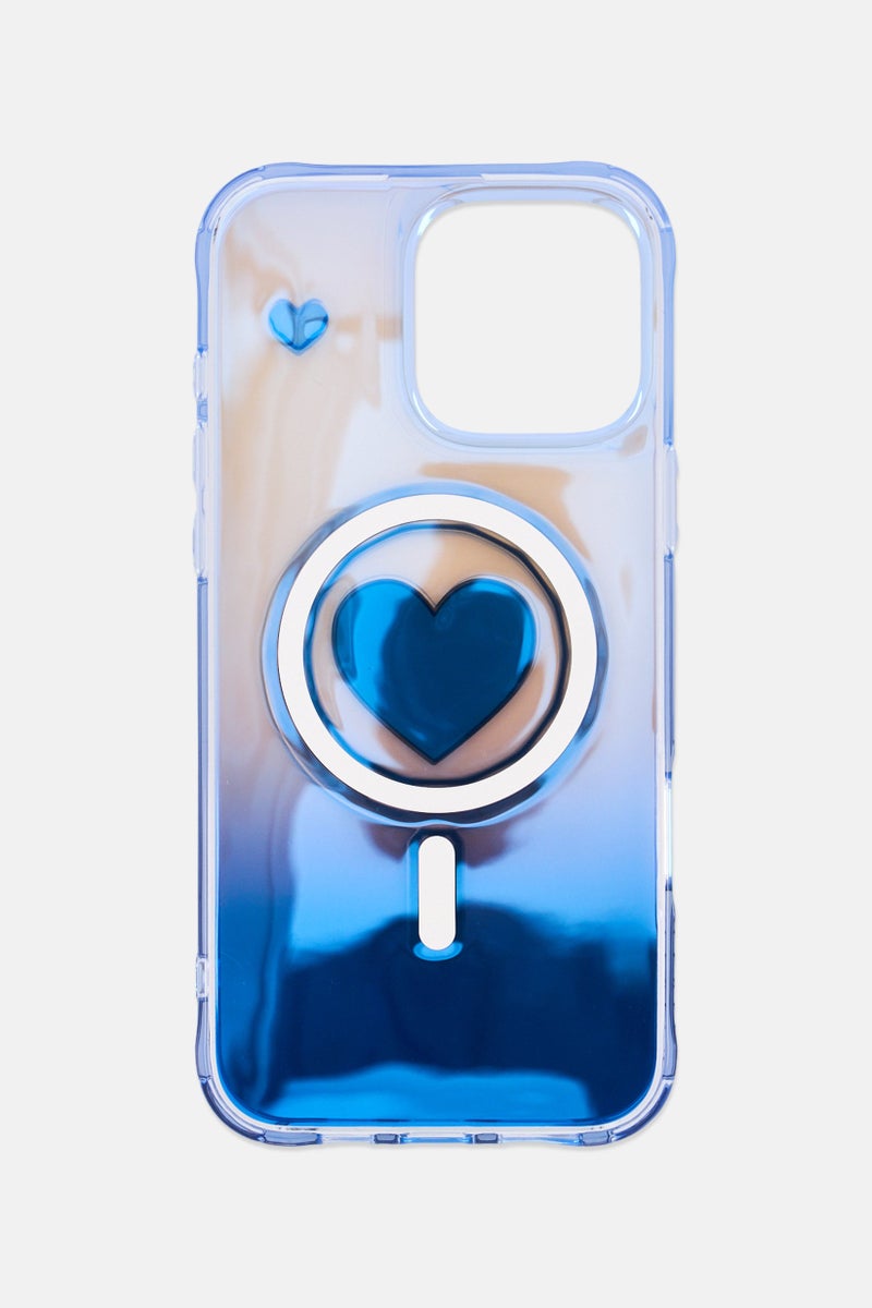 LEVELO iPhone 16 Pro Max Hearts Magsafe Protective Case, Blue - Image 4