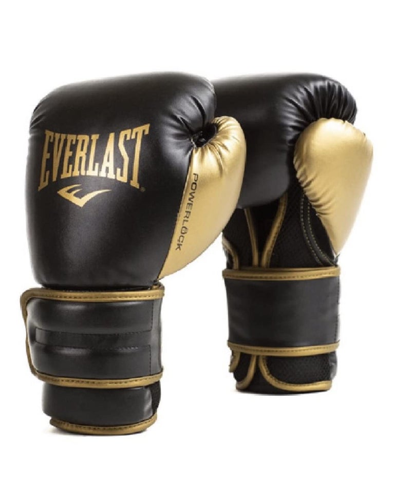 Everlast Powerlock2 Boxing Gloves Black/Gold 16oz - Enhanced Performance and Style. Ideal Training Gloves for Boxing - Image 2