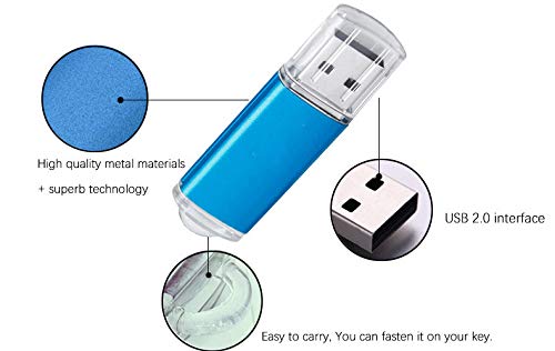 Maspen USB Flash Drive 32GB, Maspen Thumb Drive 2.0 High Speed Memory Stick Jump/ Zip/ Pen Drive,Blue,32 GB - Image 4