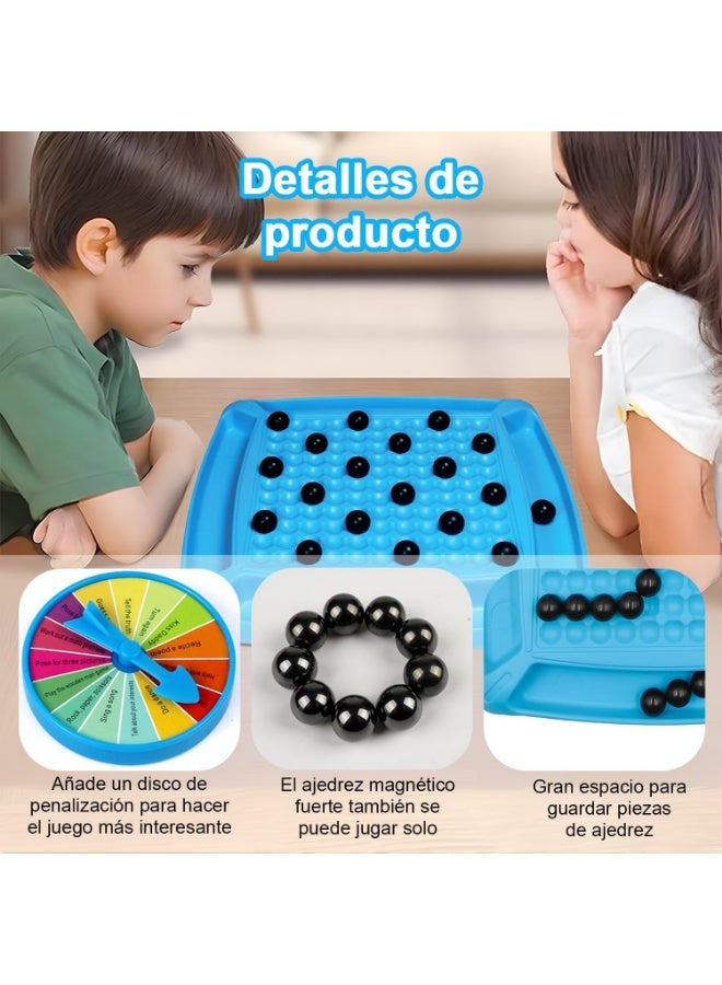 Magnetic Chess Game, 2024 New Multiplayer Magnetic Chess Games with Pieces, Fun Magnetic Board Game Set - Portable Chess Board for Kids 9+ and Adults Home Party Travel Supplies - Image 4